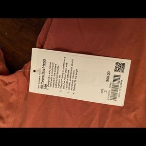Lululemon all yours boyfriend tee with tags
